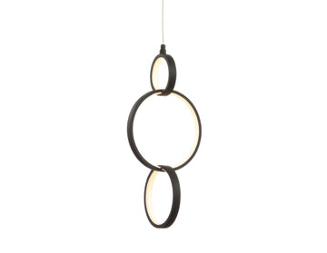 Loop 7.75" Adjustable Integrated LED Metal Ring Pendant - JONATHAN Y